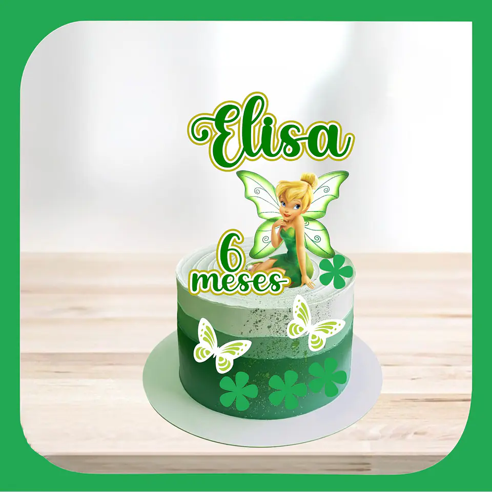 Arquivo de Corte Topo de Bolo Sininho - Tinkerbell 14 1