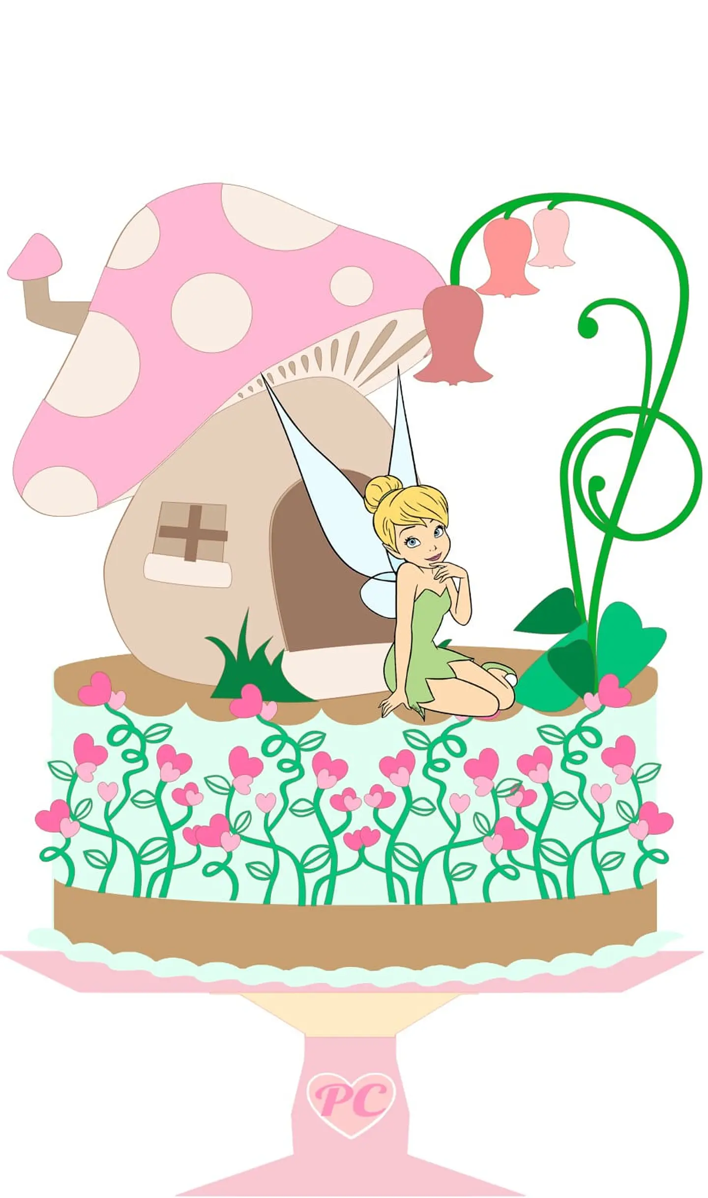 Arquivo de Corte Topo de Bolo Sininho - Tinkerbell 10 1