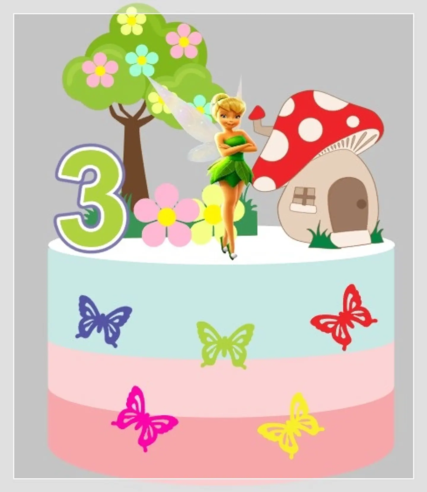 Arquivo de Corte Topo de Bolo Sininho - Tinkerbell 5 1