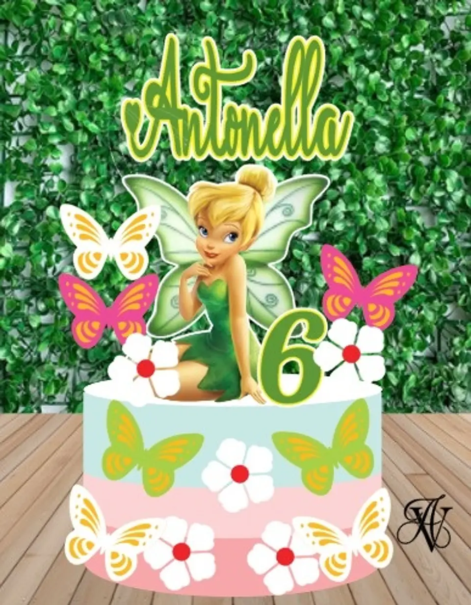 Arquivo de Corte Topo de Bolo Sininho - Tinkerbell 3 1