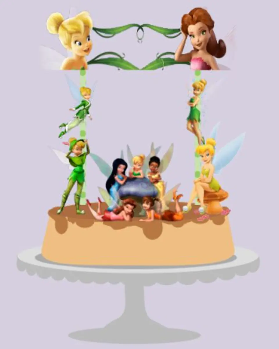 Arquivo de Corte Topo de Bolo Sininho - Tinkerbell 1 1