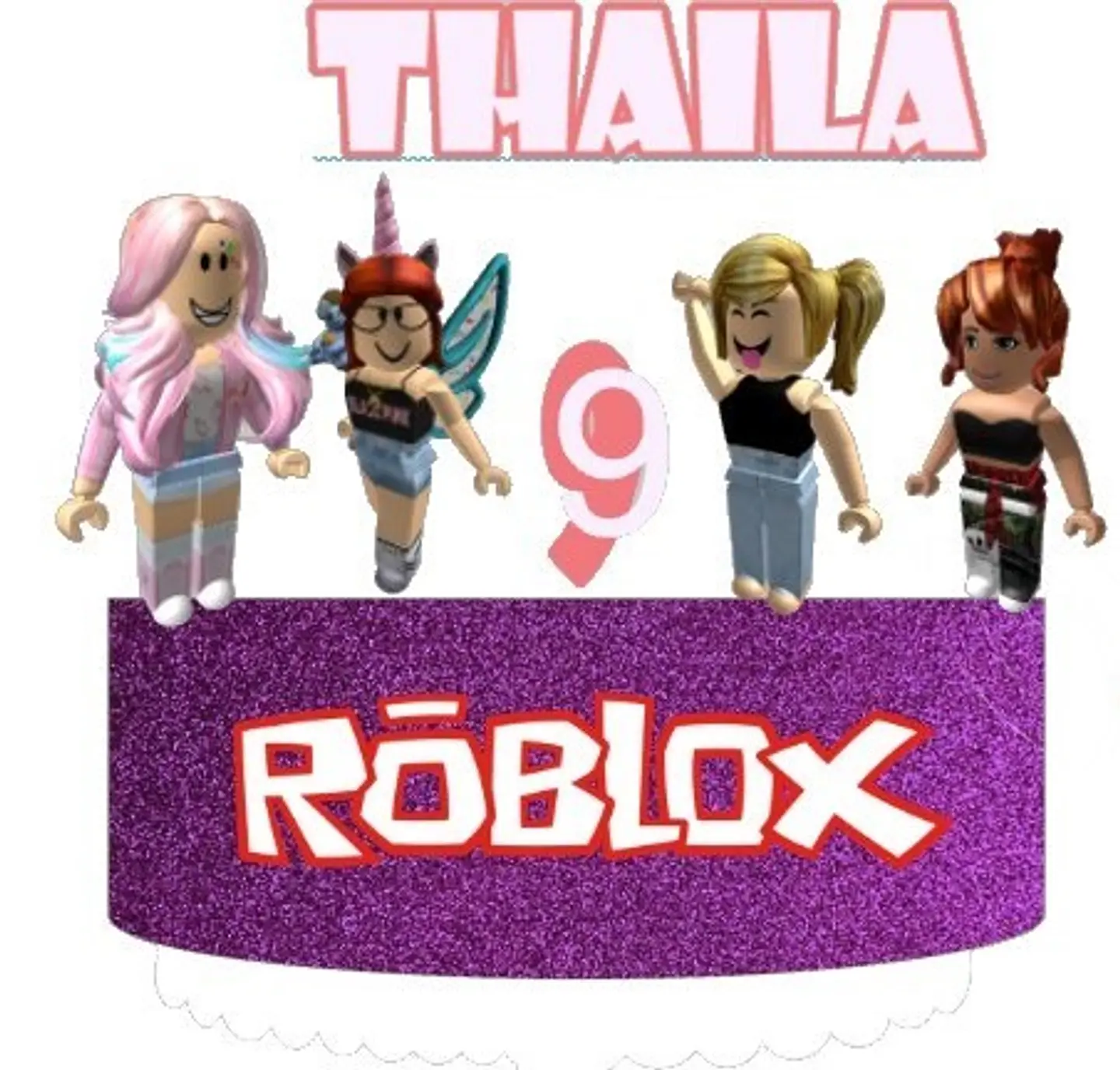 Arquivo de Corte Topo de Bolo Roblox Menina 8 1