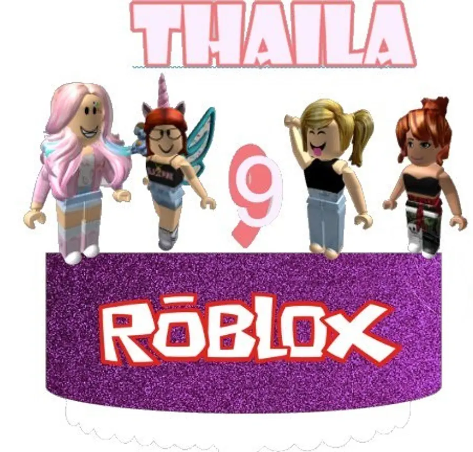 Arquivo de Corte Topo de Bolo Roblox Menina 8 1