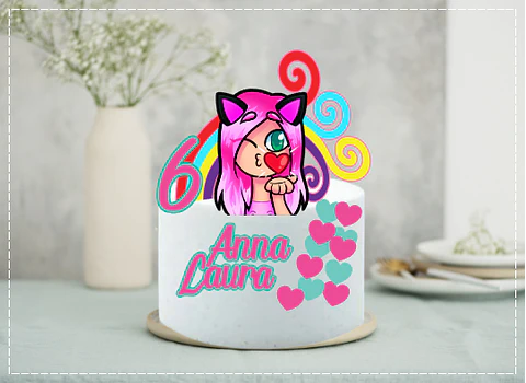 Arquivo de Corte Topo de Bolo Roblox Menina 2
