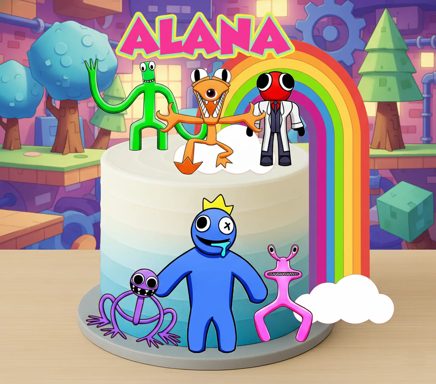 Arquivo de Corte Topo de Bolo Rainbow Friends 13 1