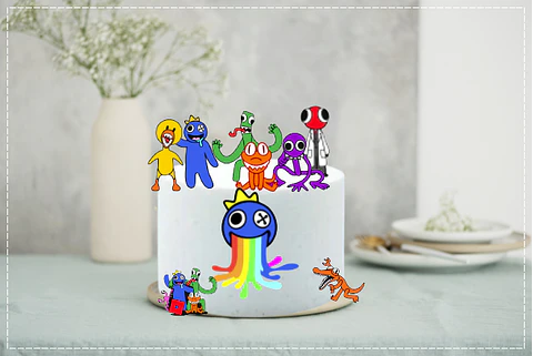 Arquivo de Corte Topo de Bolo Rainbow Friends 2