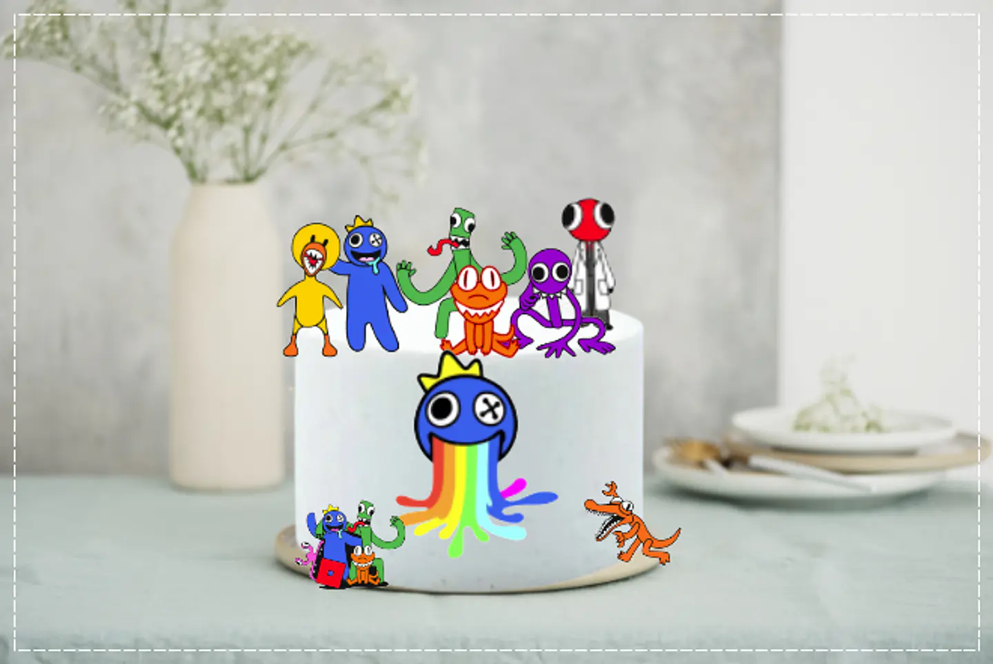 Arquivo de Corte Topo de Bolo Rainbow Friends 2 1