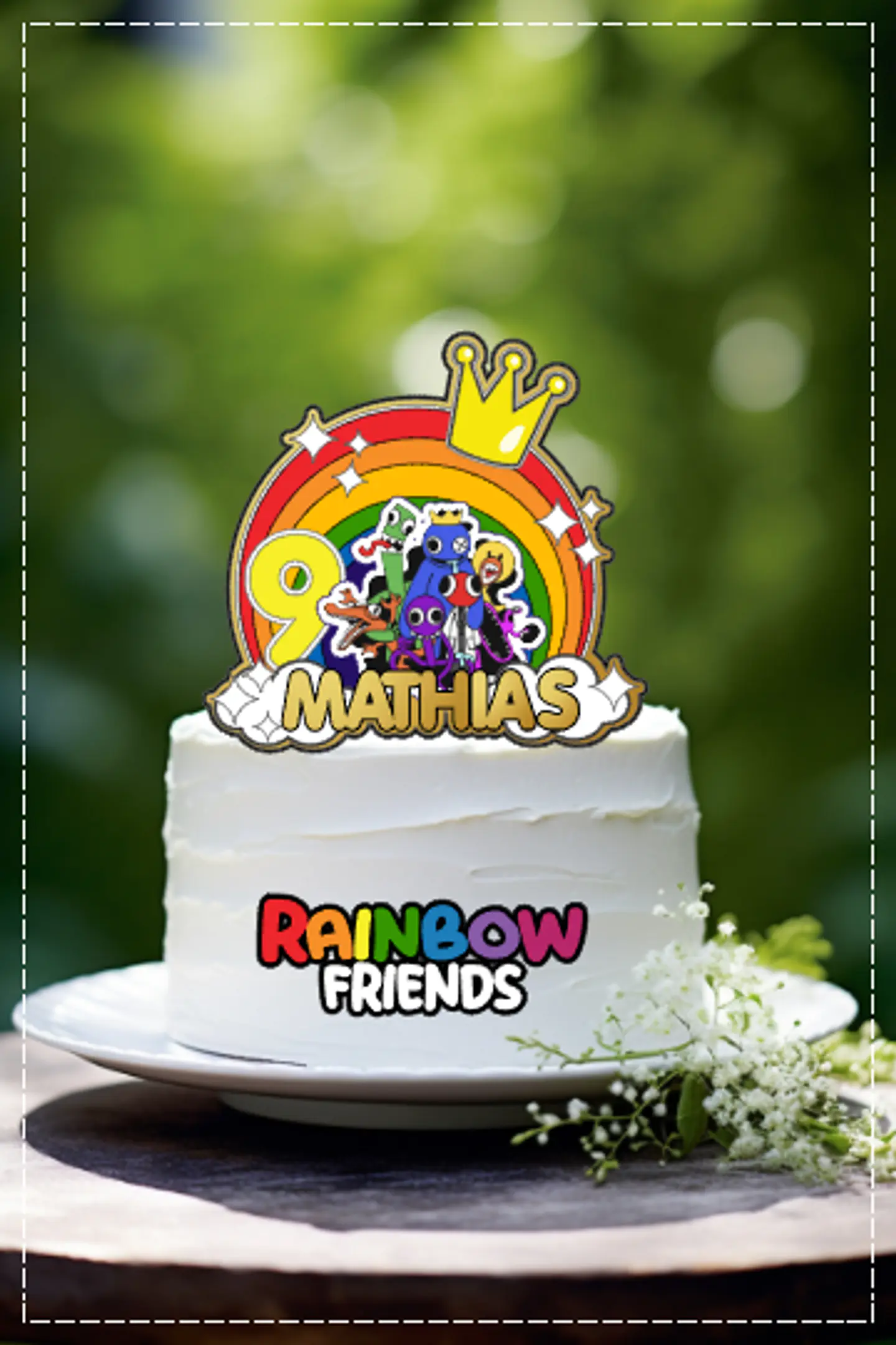 Arquivo de Corte Topo de Bolo Rainbow Friends 1 1