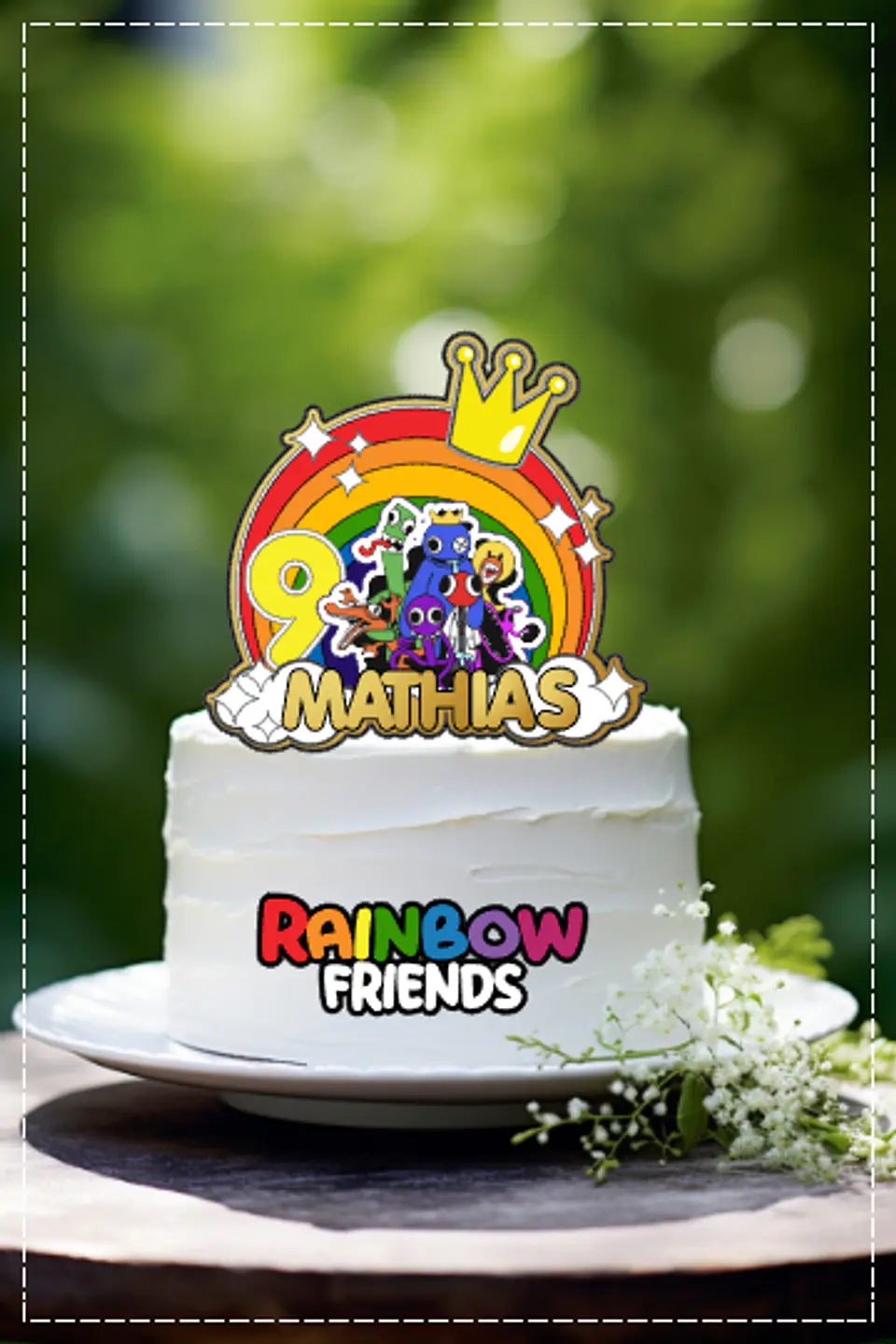Arquivo de Corte Topo de Bolo Rainbow Friends 1 1