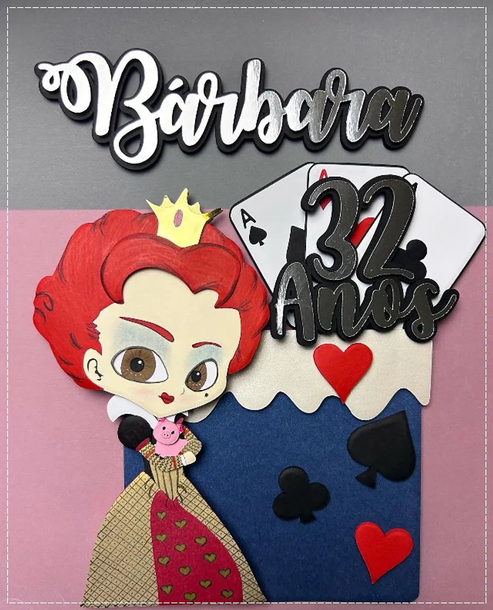Arquivo de Corte Topo de Bolo Rainha de Copas 1 1
