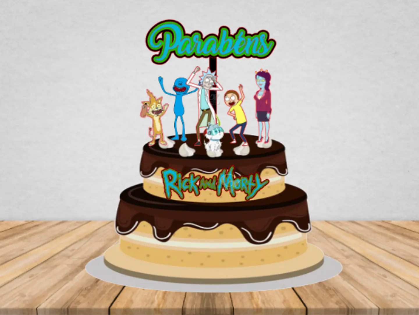 Arquivo de Corte Topo de Bolo Rick and Morty 1 1