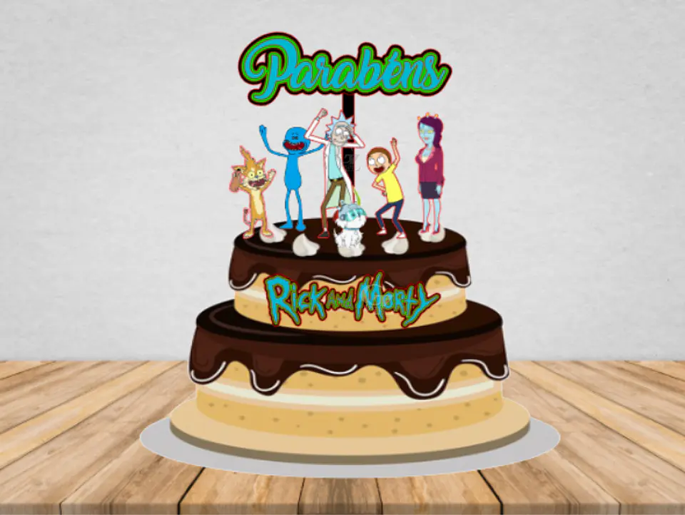 Arquivo de Corte Topo de Bolo Rick and Morty 1 1