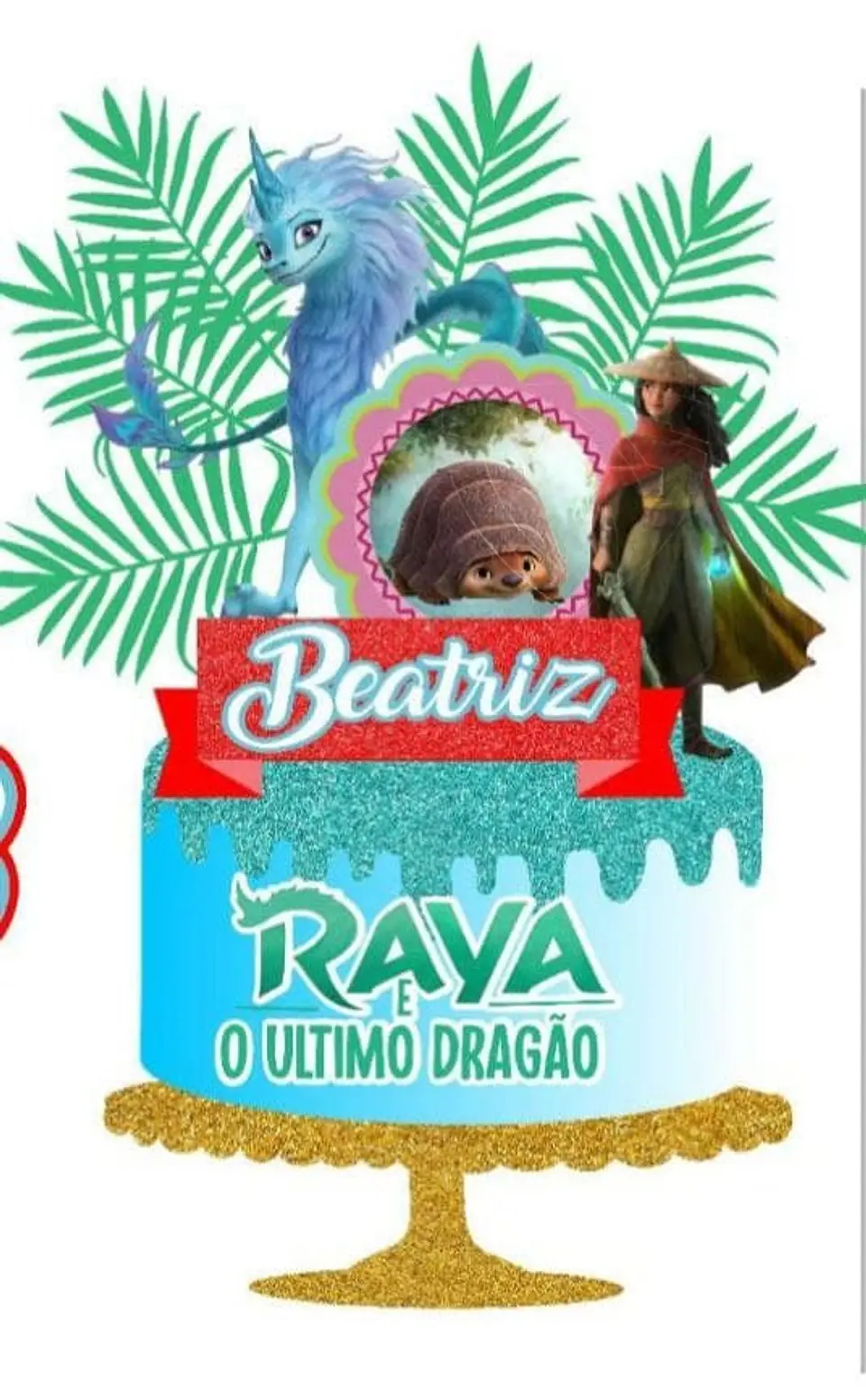 Arquivo de Corte Topo de Bolo Raya - O Último Dragão 3 1