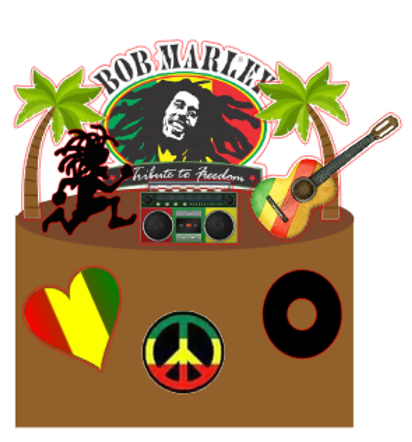 Arquivo de Corte Topo de Bolo Reggae 3 1