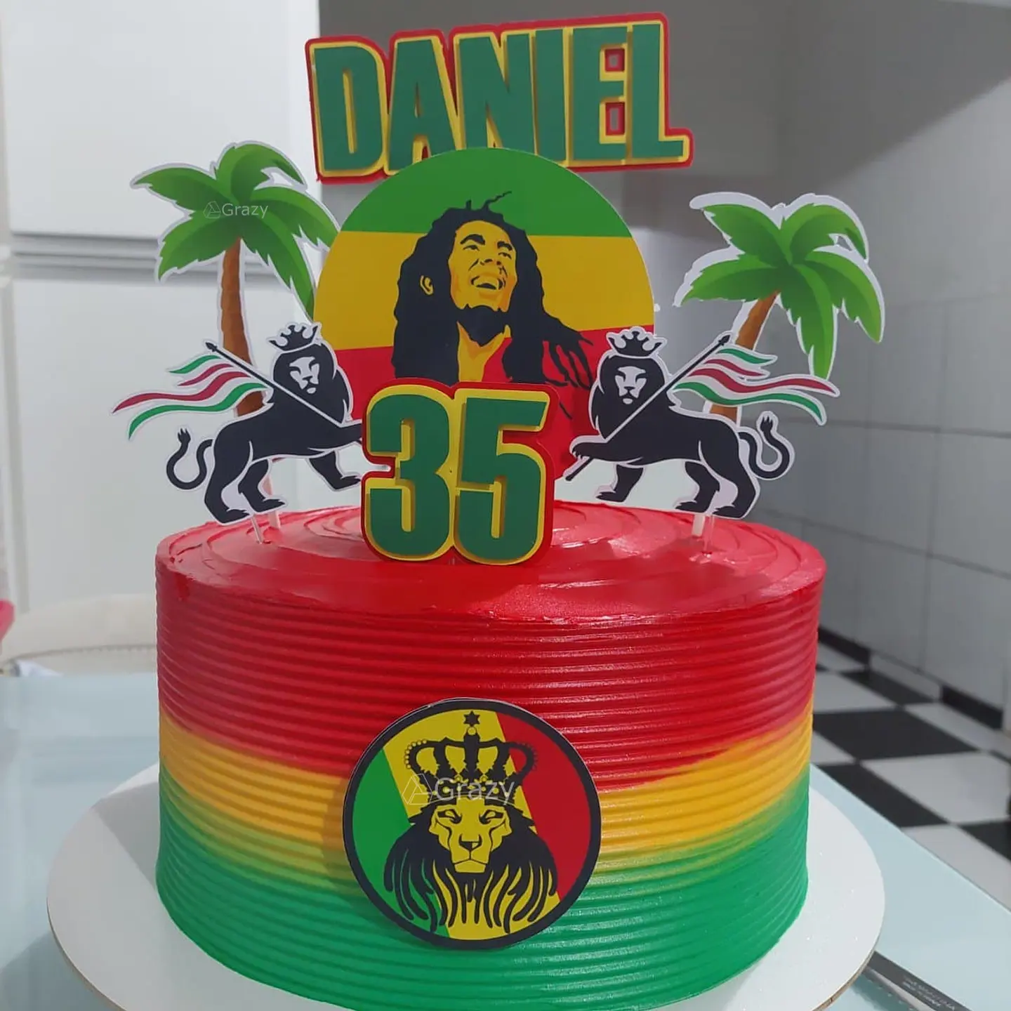 Arquivo de Corte Topo de Bolo Reggae 1 1