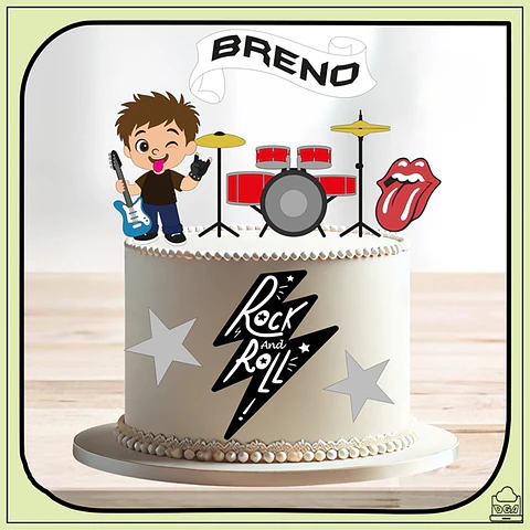 Arquivo de Corte Topo de Bolo Rock 21