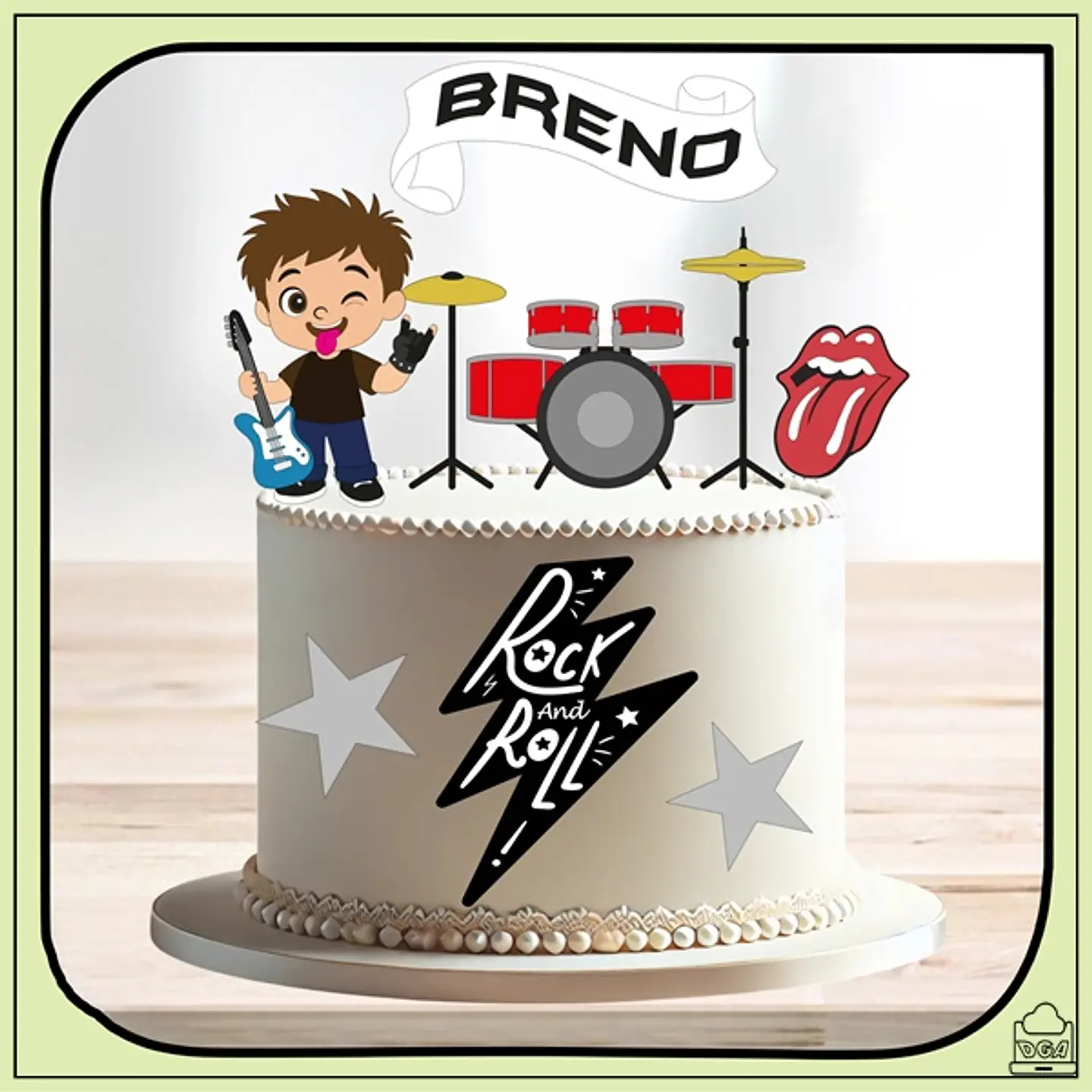 Arquivo de Corte Topo de Bolo Rock 21 1