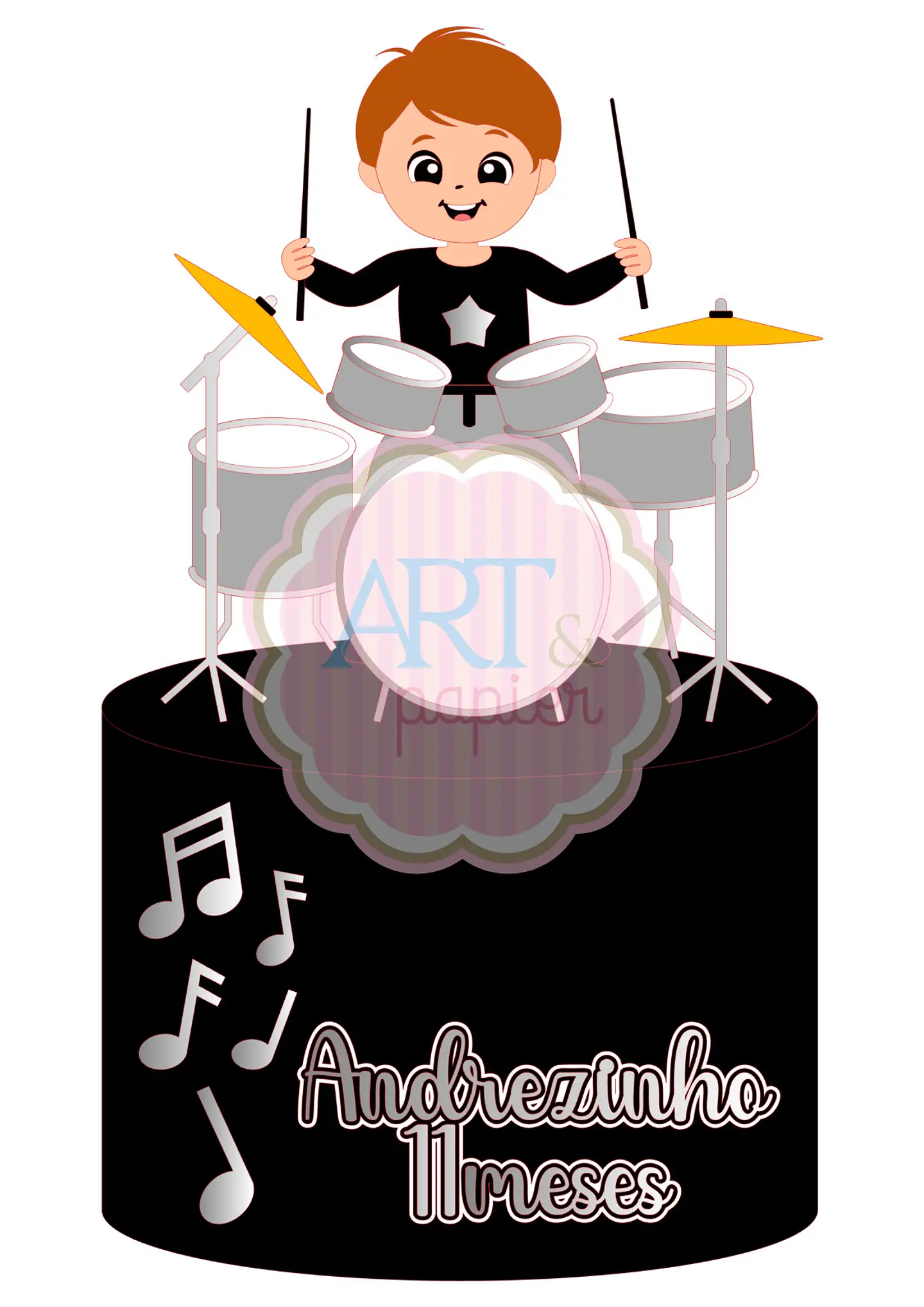 Arquivo de Corte Topo de Bolo Rock 10 1