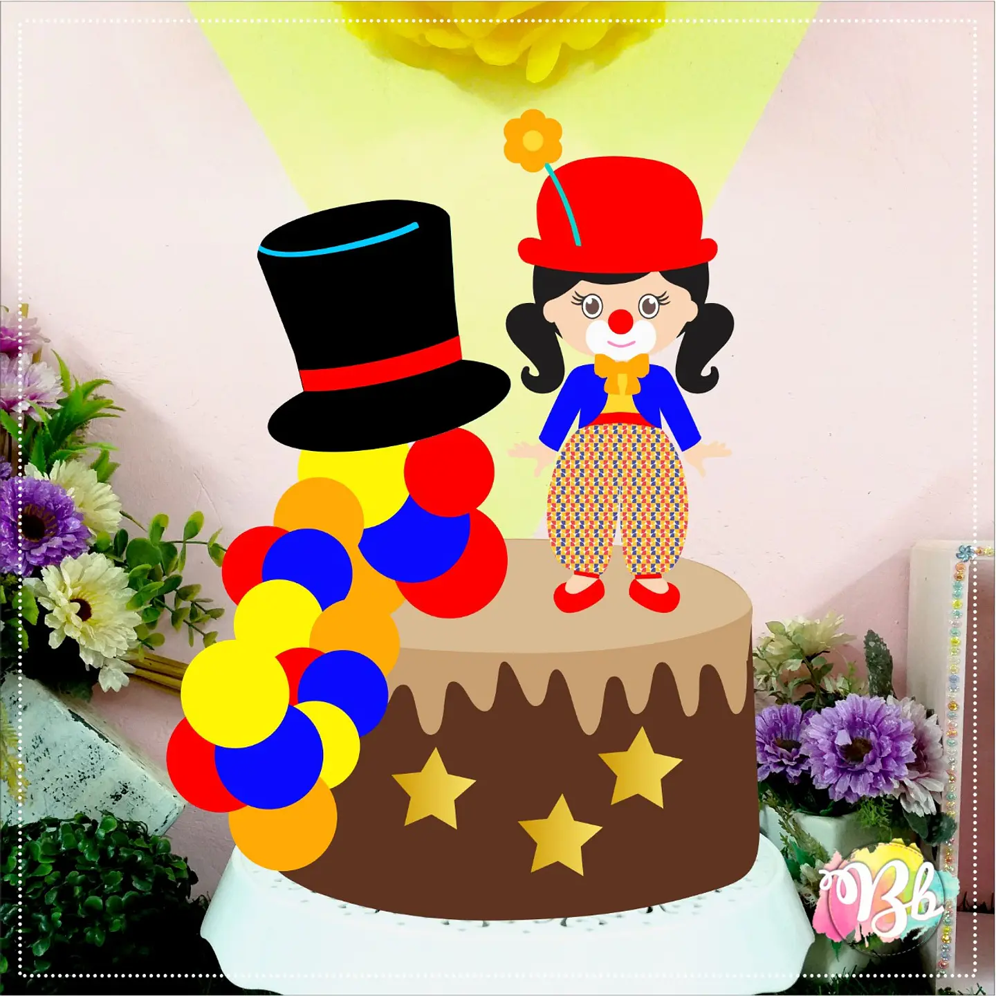 Arquivo de Corte Topo de Bolo Palhaço Palhacinho 5 1