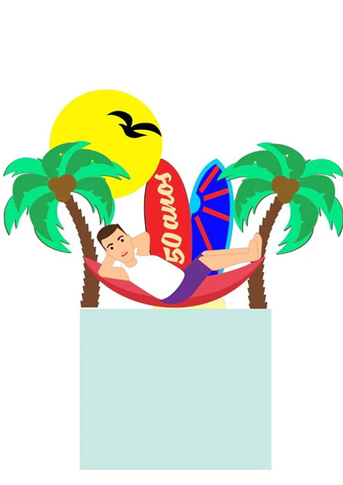 Arquivo de Corte Topo de Bolo Praia Verão Menino 16