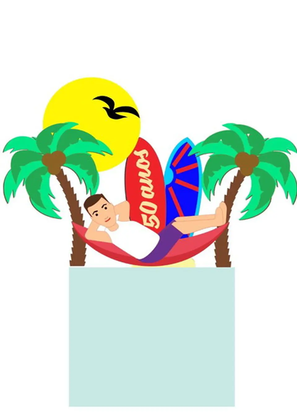 Arquivo de Corte Topo de Bolo Praia Verão Menino 16 1