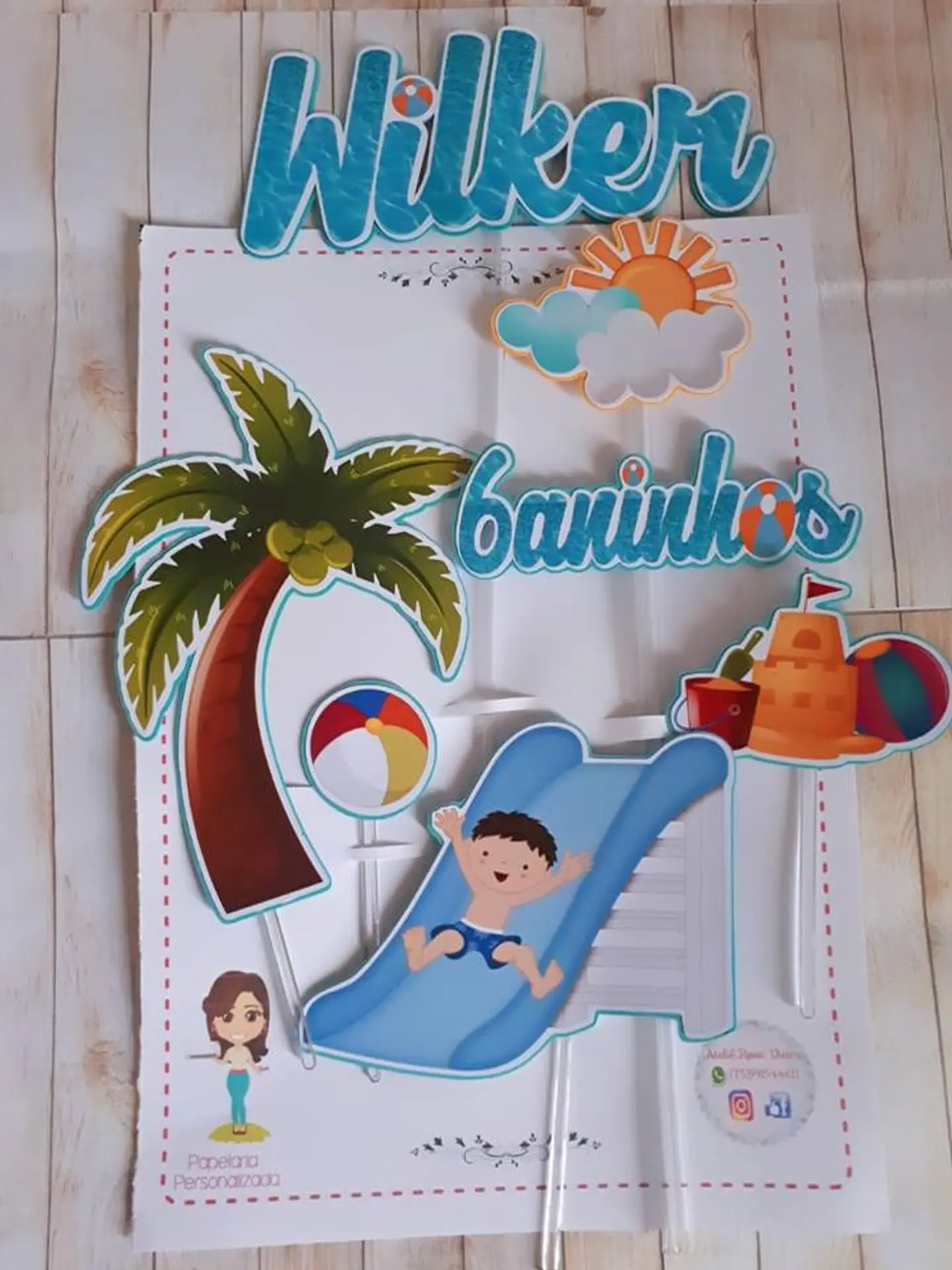 Arquivo de Corte Topo de Bolo Praia Verão Menino 3 1