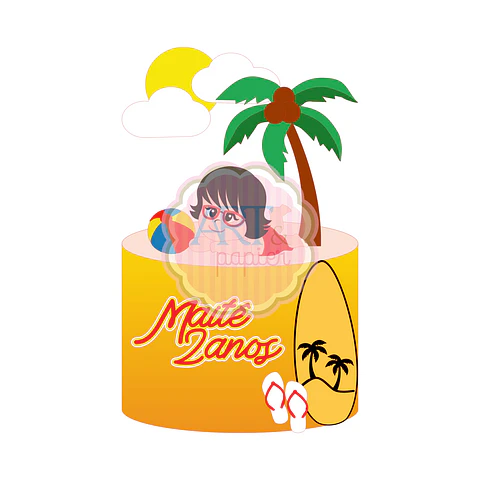 Arquivo de Corte Topo de Bolo Praia Verão 13