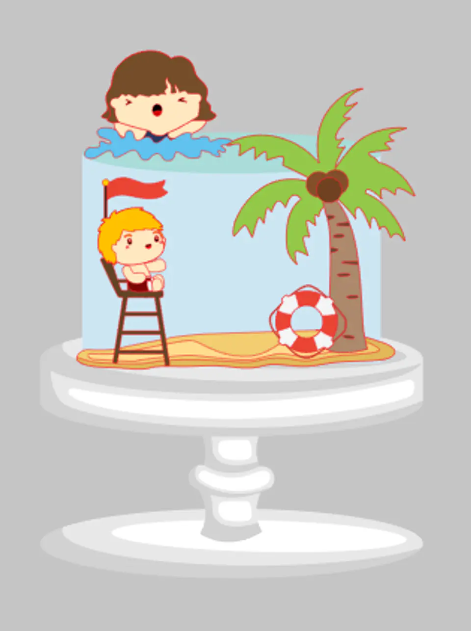 Arquivo de Corte Topo de Bolo Praia Verão 4 1