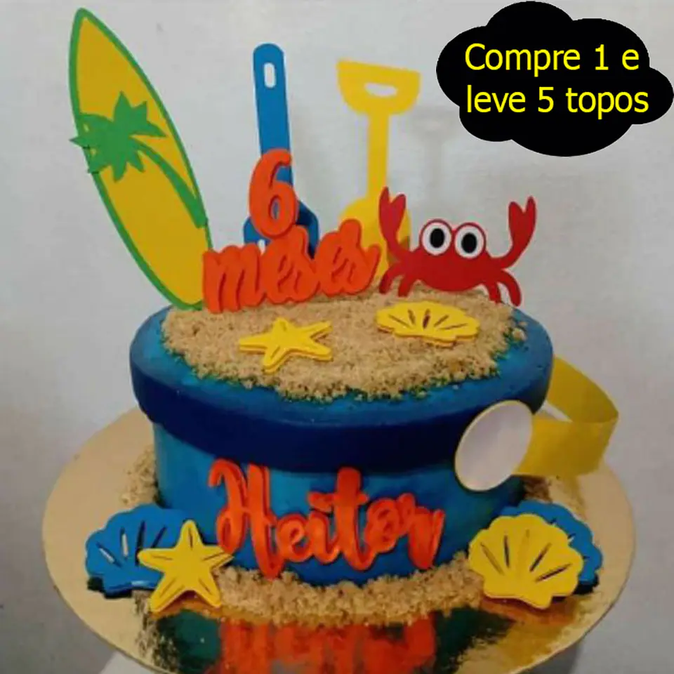 Arquivo de Corte Topo de Bolo Praia Verão 1 1