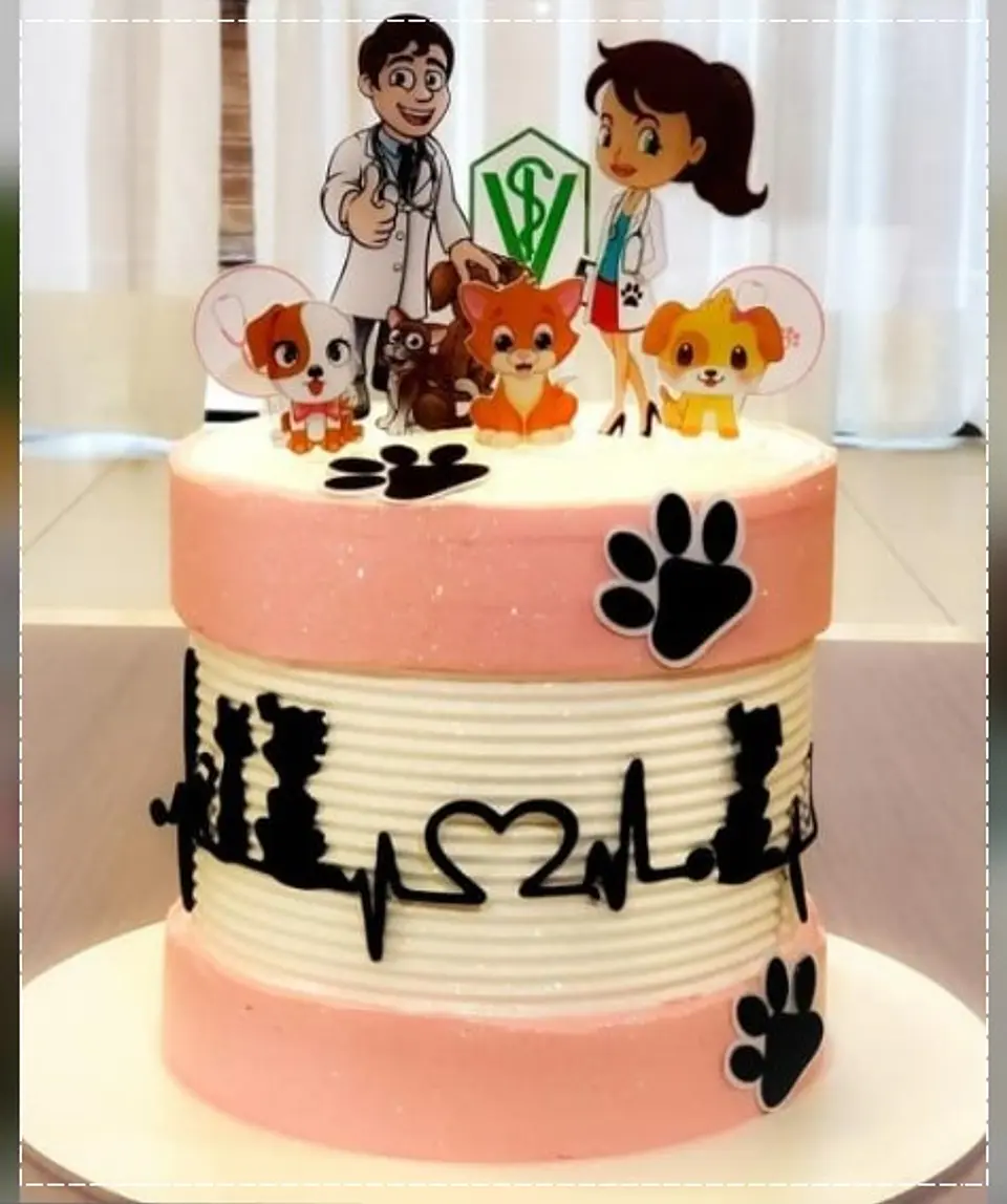 Arquivo de Corte Topo de Bolo Profissões Veterinária Veterinário 7 1