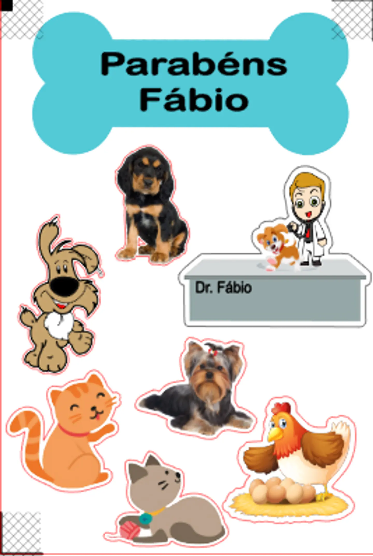 Arquivo de Corte Topo de Bolo Profissões Veterinária Veterinário 5 1