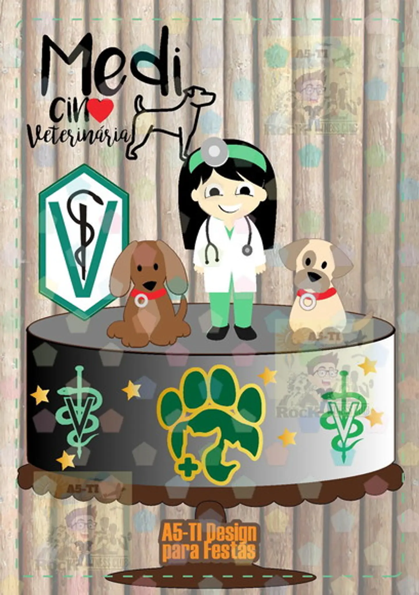 Arquivo de Corte Topo de Bolo Profissões Veterinária Veterinário 1 1