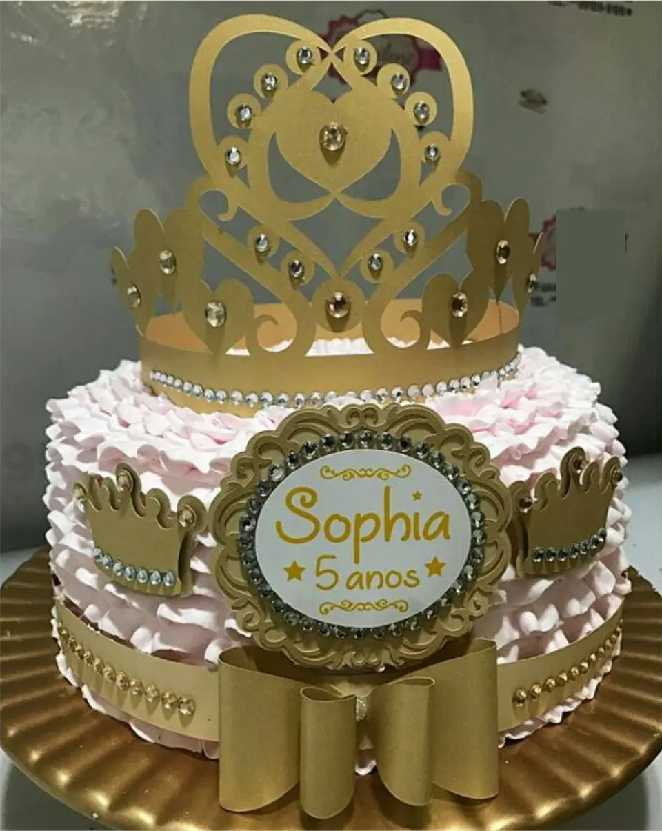 Arquivo de Corte Topo de Bolo Princesa Realeza Menina Castelo Carruagem 20 1