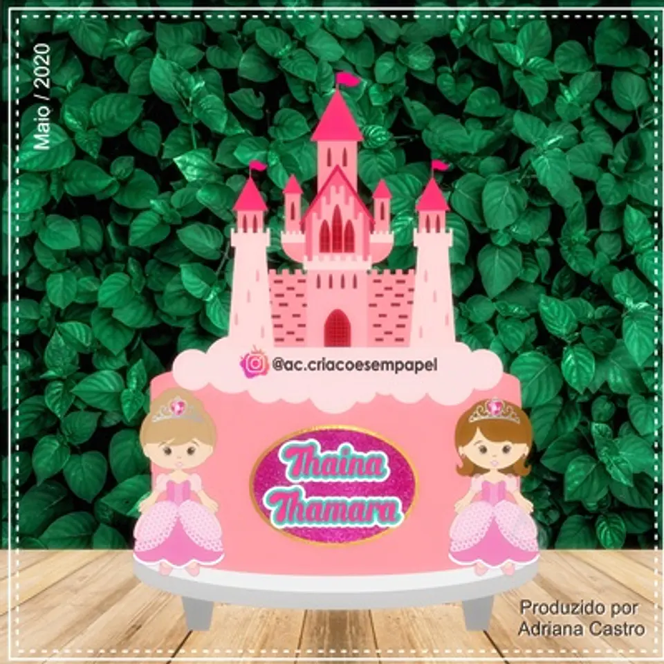 Arquivo de Corte Topo de Bolo Princesa Realeza Menina Castelo Carruagem 9 1