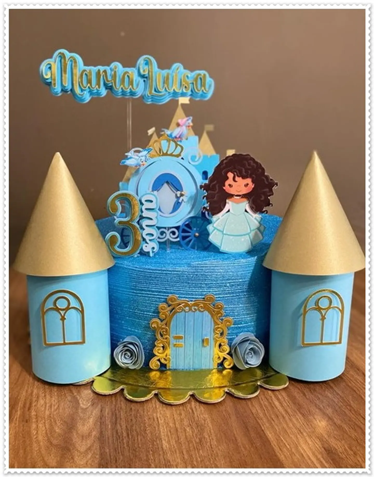Arquivo de Corte Topo de Bolo Princesa Realeza Menina Castelo Carruagem 7 1