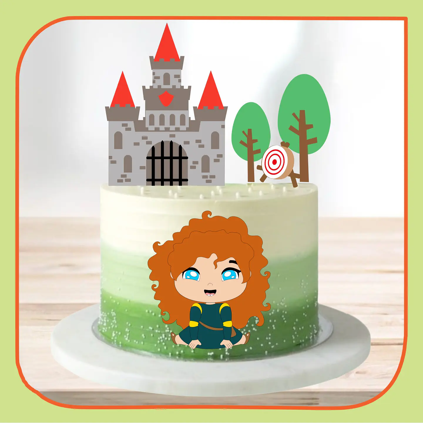 Arquivo de Corte Topo de Bolo Princesa Valente Merida 11 1