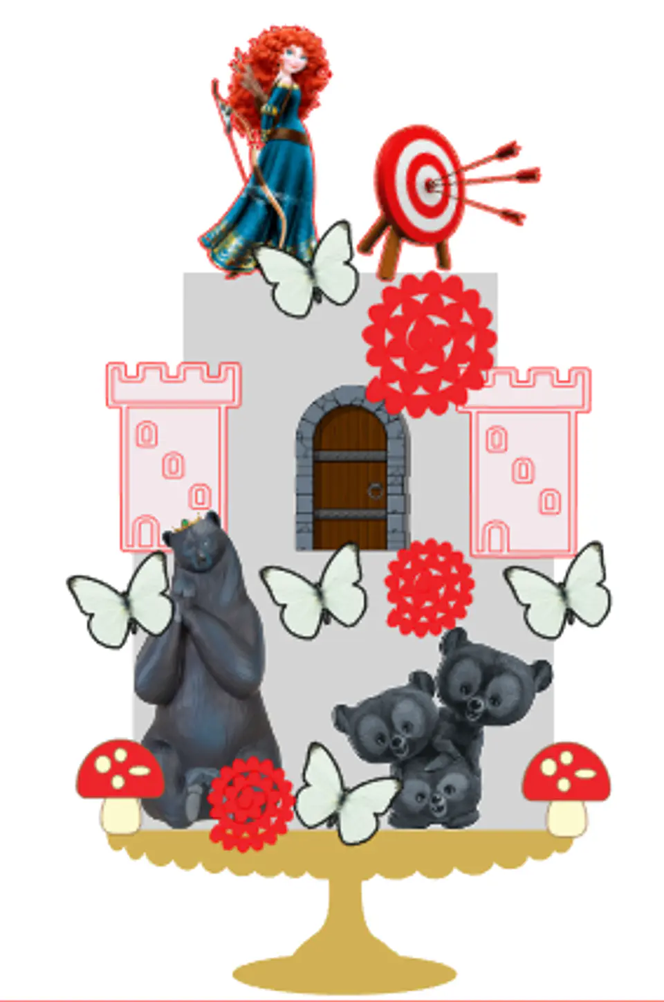 Arquivo de Corte Topo de Bolo Princesa Valente Merida 6 1