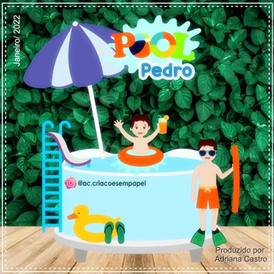 Arquivo de Corte Topo de Bolo Pool Party Menino 11 1