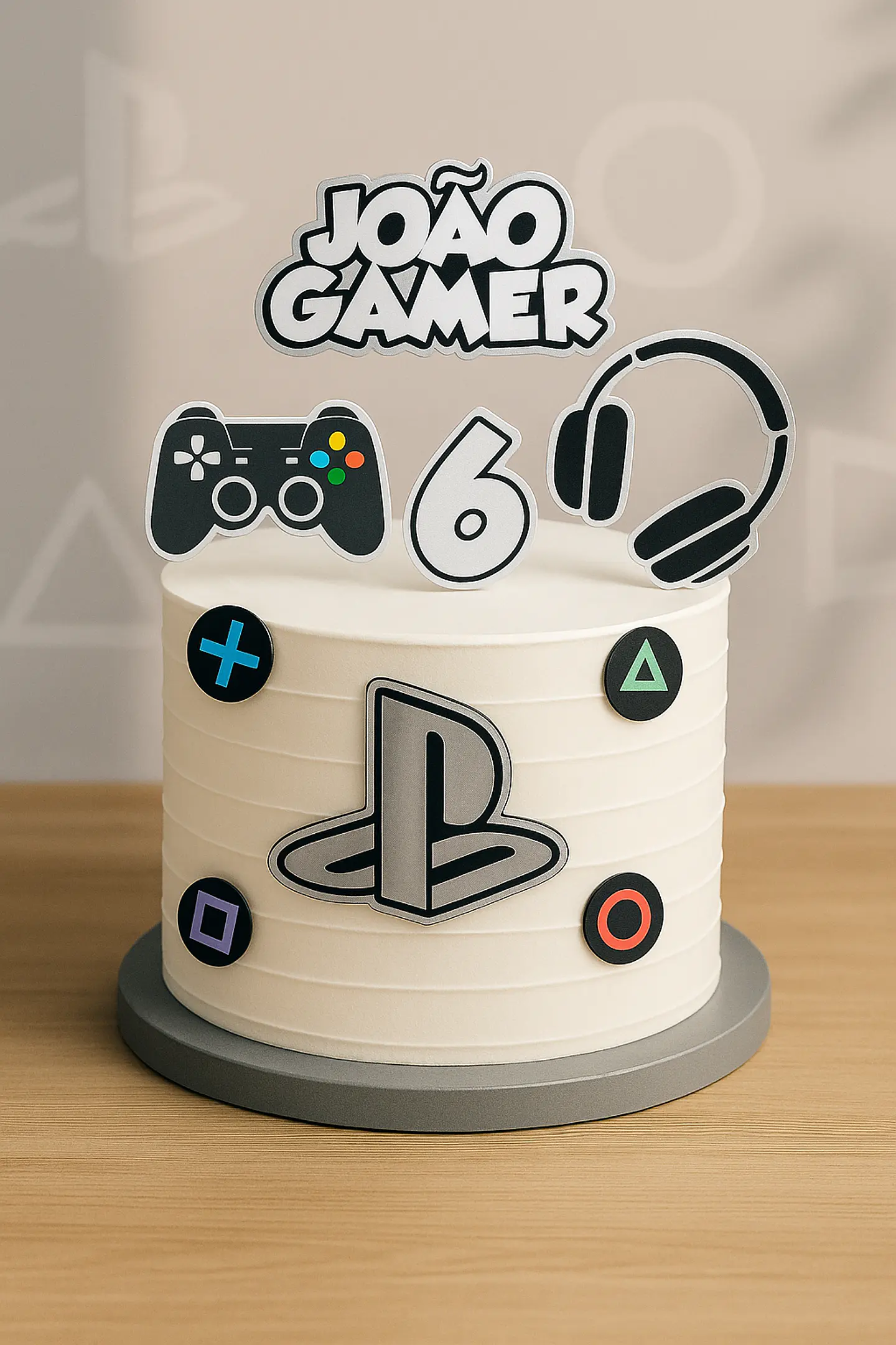 Arquivo de Corte Topo de Bolo Playstation Video Game 2 1