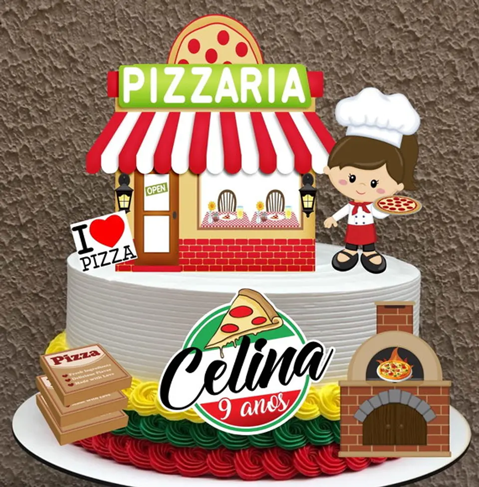 Arquivo de Corte Topo de Bolo Pizza Pizzaria 3 1