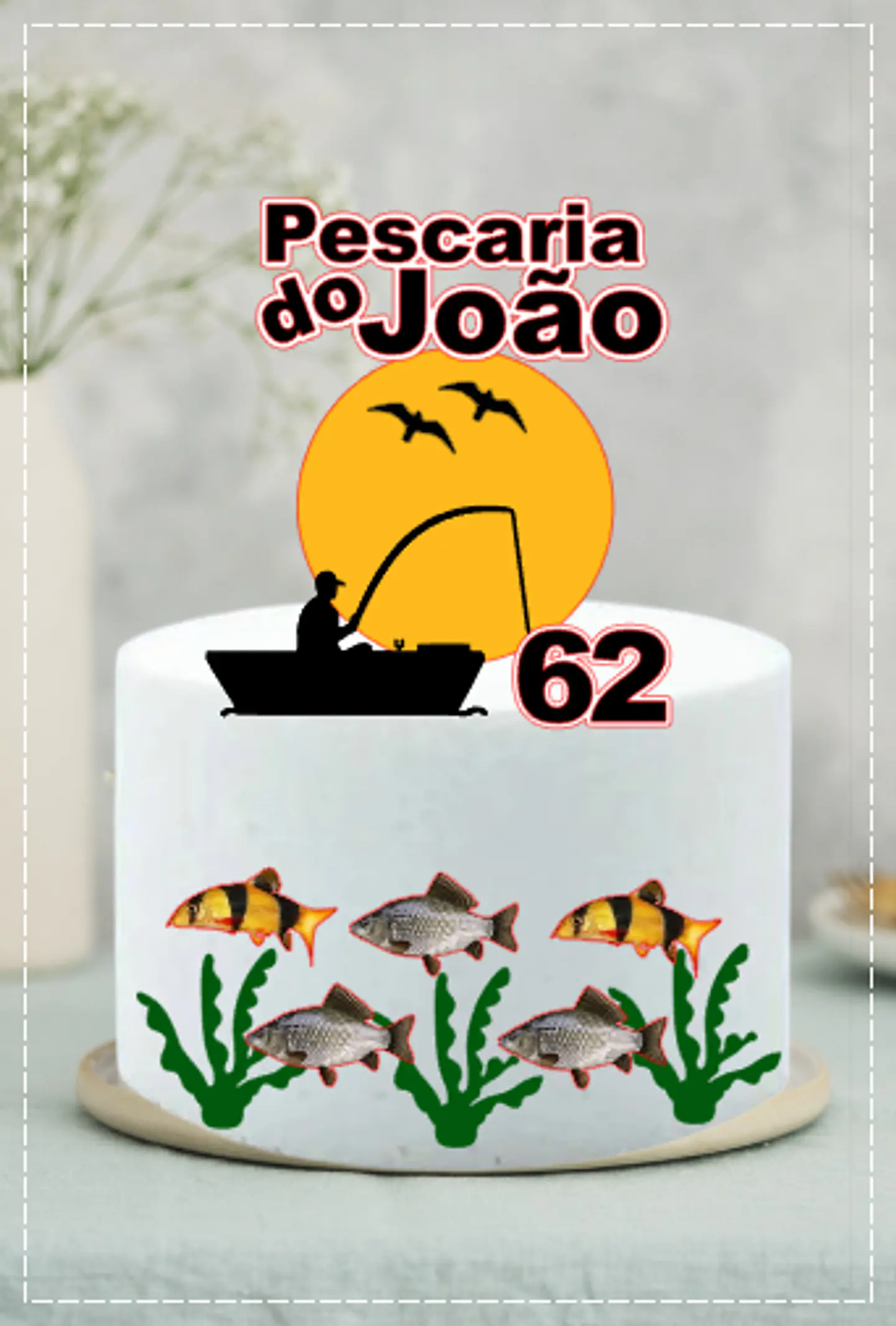 Arquivo de Corte Topo de Bolo Pesca Pescaria Pescador 1 1
