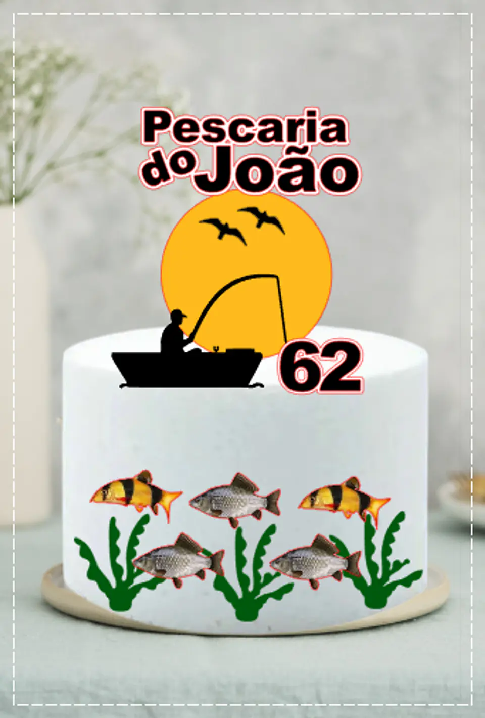 Arquivo de Corte Topo de Bolo Pesca Pescaria Pescador 1 1