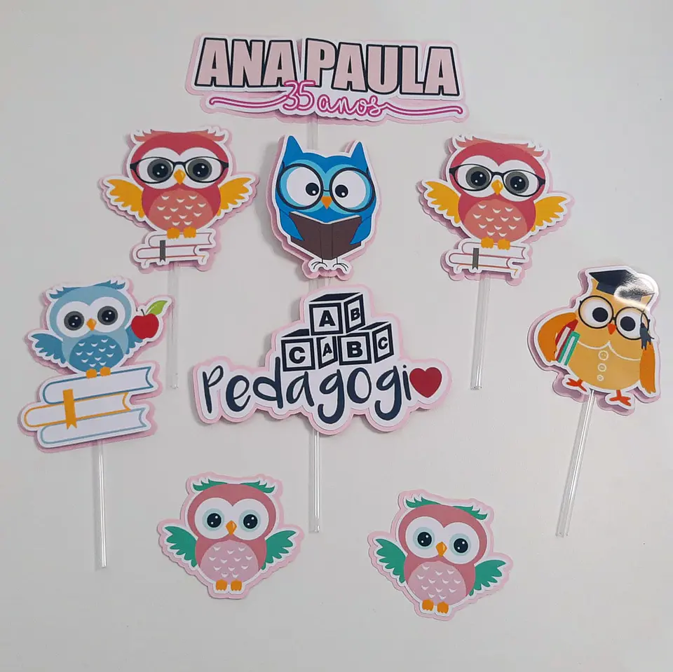 Arquivo de Corte Topo de Bolo Profissões Pedagogia 3 1