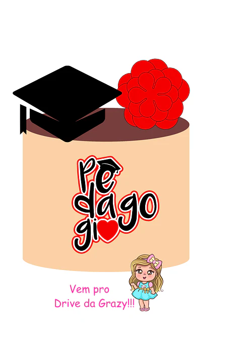 Arquivo de Corte Topo de Bolo Profissões Pedagogia 1