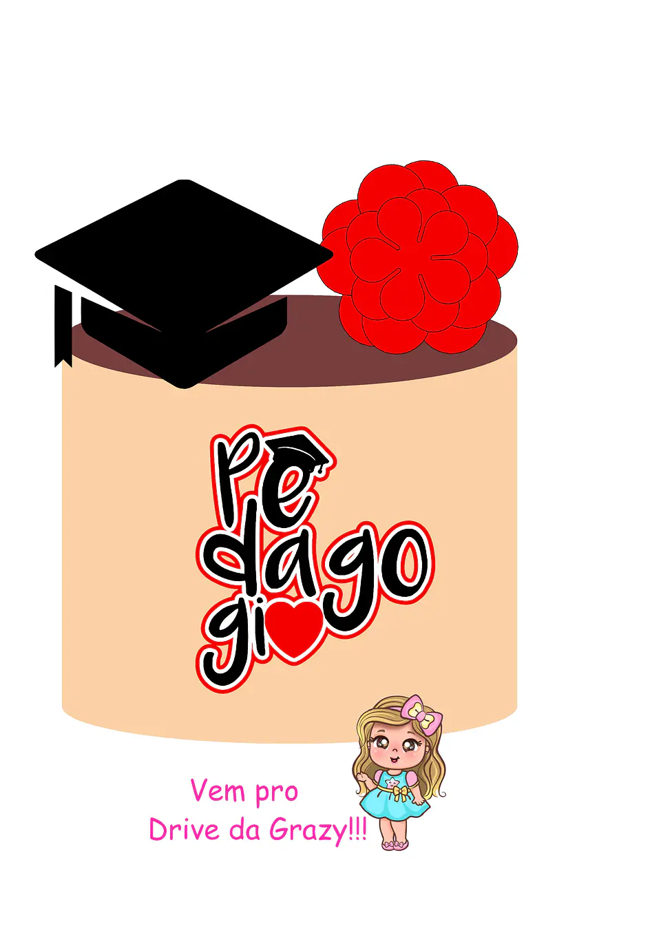 Arquivo de Corte Topo de Bolo Profissões Pedagogia 1 1