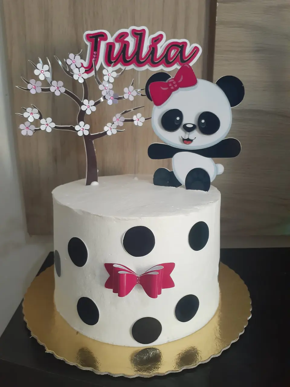 Arquivo de Corte Topo de Bolo Panda Rosa Menina 11 1