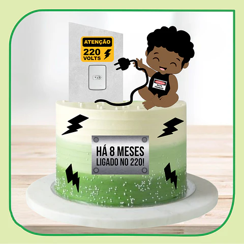 Arquivo de Corte Topo de Bolo Profissões Eletricista 9