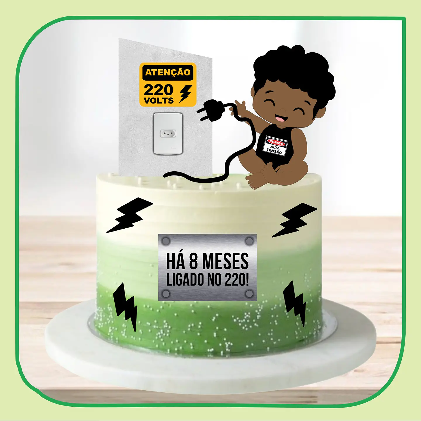 Arquivo de Corte Topo de Bolo Profissões Eletricista 9 1