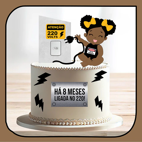 Arquivo de Corte Topo de Bolo Profissões Eletricista 8