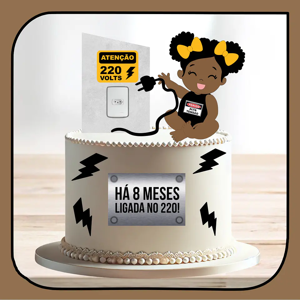 Arquivo de Corte Topo de Bolo Profissões Eletricista 8 1